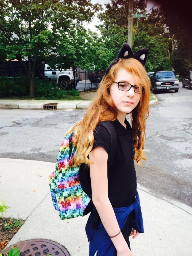 alanschoff's tweet photo. Waiting for bus to go to @IPS_KeyLearning 7th grade. Hope new principal accepts students with extra ears. #IPSBTS http://t.co/2qEblVJsww