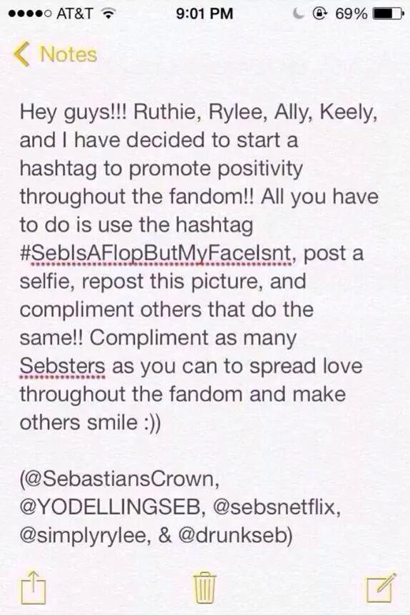 ayexchay's tweet photo. #SebisAFlopButMyFaceIsnt 

Tagged by @janosftolzanski http://t.co/QqdA8ufzNQ