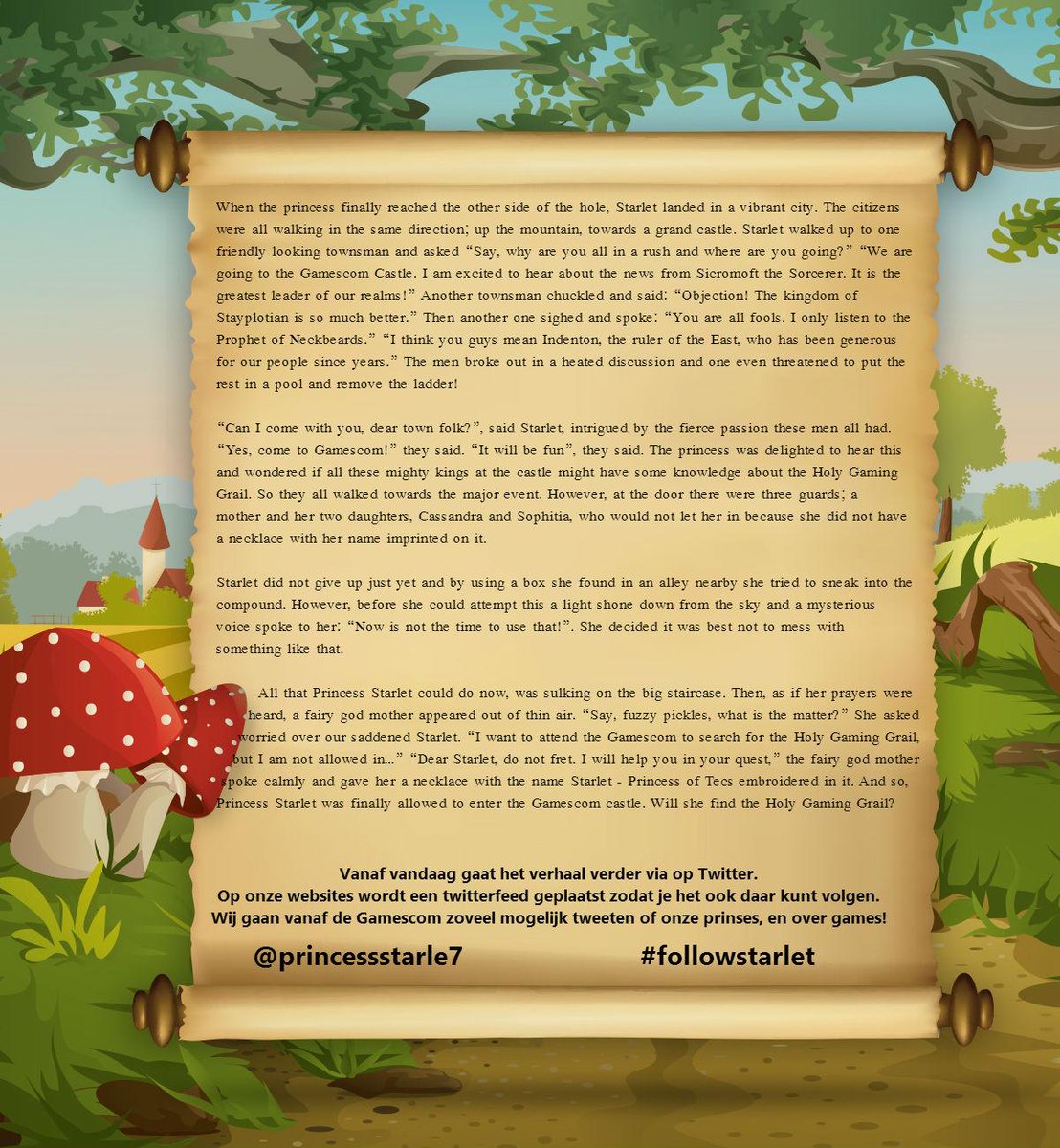 Verhaal zes is live! 2 referenties goed = kans op prijzen! 
livecodes.nl/gamescom-2015-… #followstarlet @princessstarle7