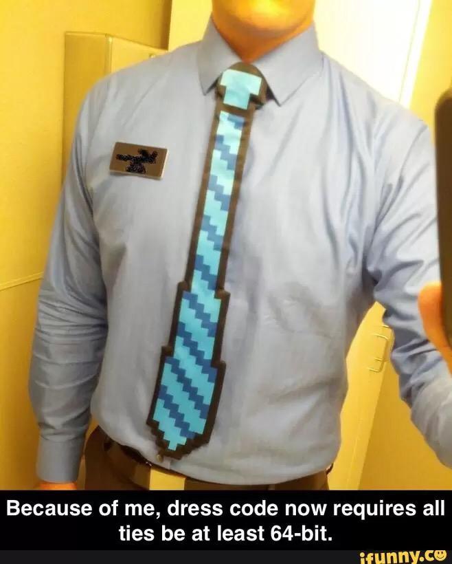 Minecraft_PR0BZ's tweet photo. Minecraft ties are so in right now http://t.co/T4AiRfAMOH