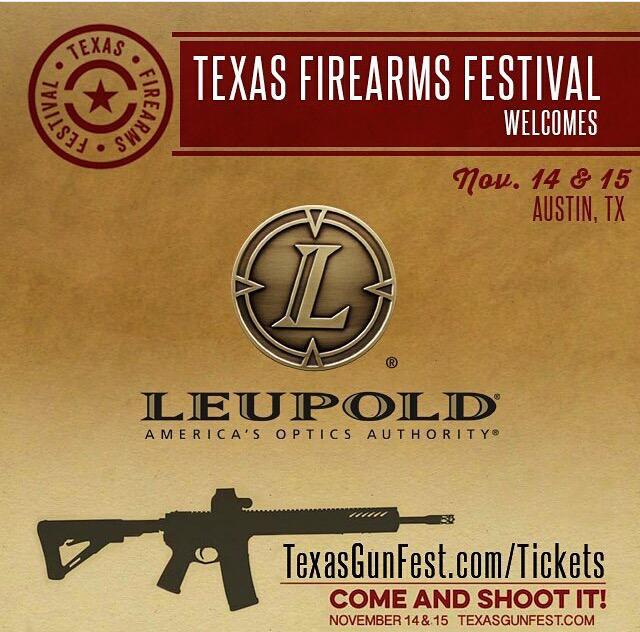 TXGunFest's tweet photo. Join @LeupoldOptics on the rifle range this year. Tickets are on sale now! FULL MAGS, FREE AMMO. #comeandshootit http://t.co/yK5z1h361n
