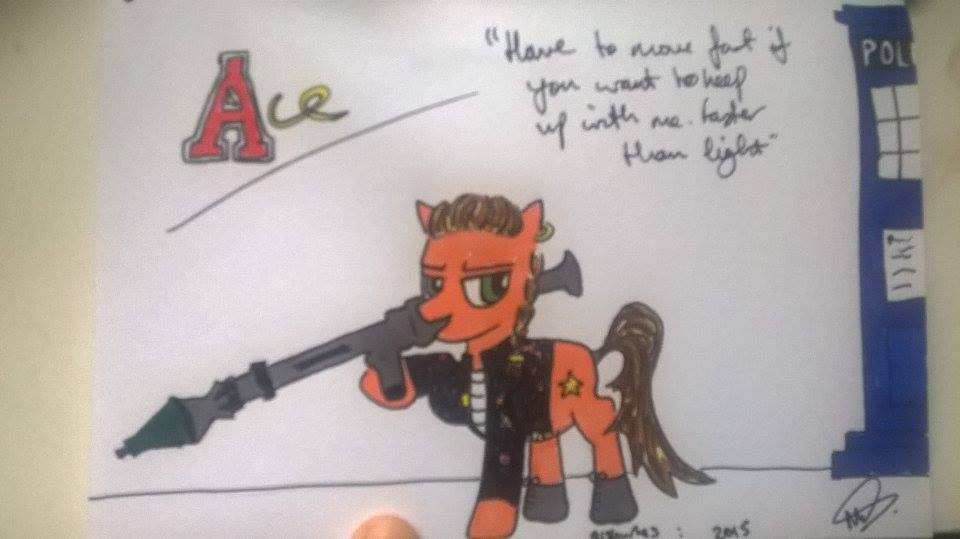 _cosplayuk_'s tweet photo. @sophie_aldred
 I drew Ace as a My Little Pony, I hope you like it! :D xxx http://t.co/zgAVu6Ub36