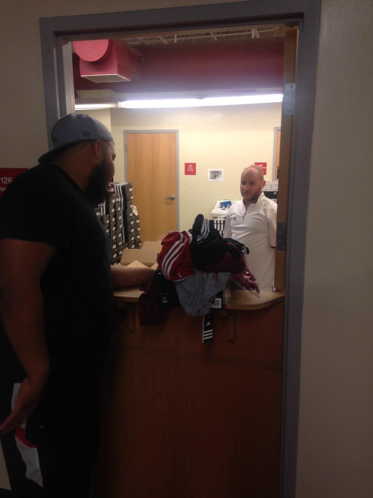 NickDebose's tweet photo. The best equipment manager in the world handing @UIW_Equipment out new @adidasfootball apparel to our players! #UIW15 http://t.co/v1t2bmfOQp