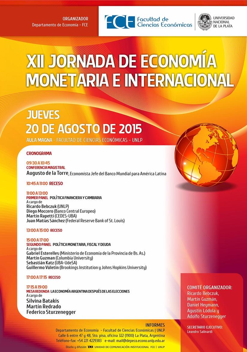 depeco_unlp's tweet photo. 20 de agosto: XII JORNADA DE ECONOMÍA INTERNACIONAL http://t.co/8g4hXenTw3