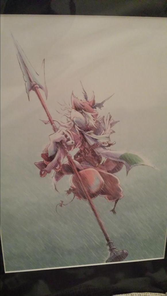 In terms of #kitacon haul im also massively in love with my Freya art print. So so pretty :3 #ff9 #art