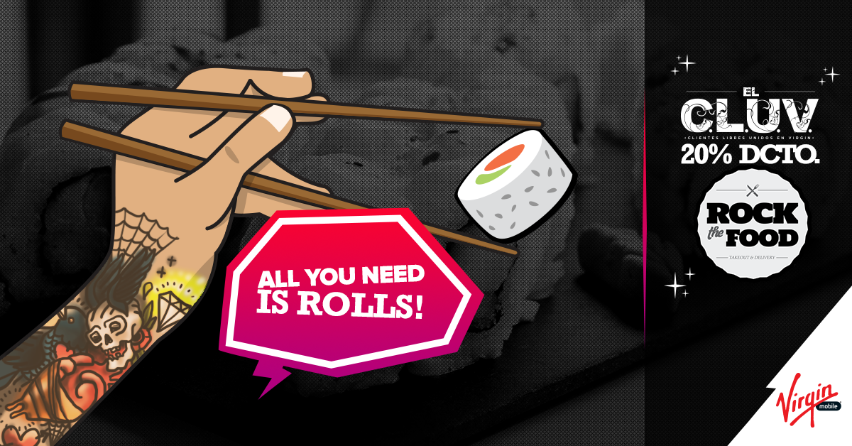 VirginMobile_cl's tweet photo. Todos los virginianos tienen 20% dscto en pedidos al @RockTheFood (Vicuña M. e Irarrázaval): http://t.co/m284UDYJc3 http://t.co/GxszhEhTTy