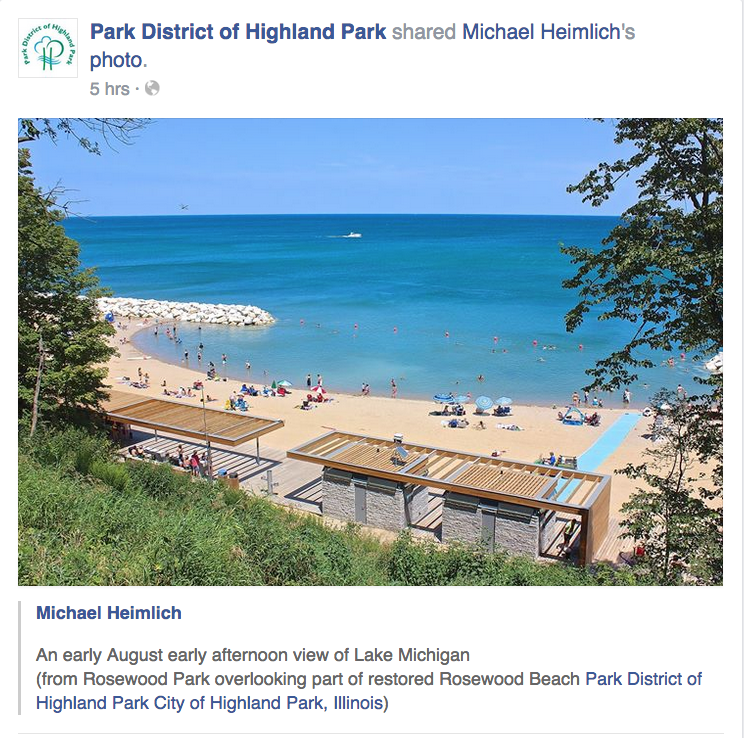 MichaelHeimlich's tweet photo. View of #LakeMichigan from @ParkDistrict_HP #RosewoodBeach #PDHP in https://t.co/Ks13MsKG3P - https://t.co/DVrimMA9xt http://t.co/5v9nXcapV9