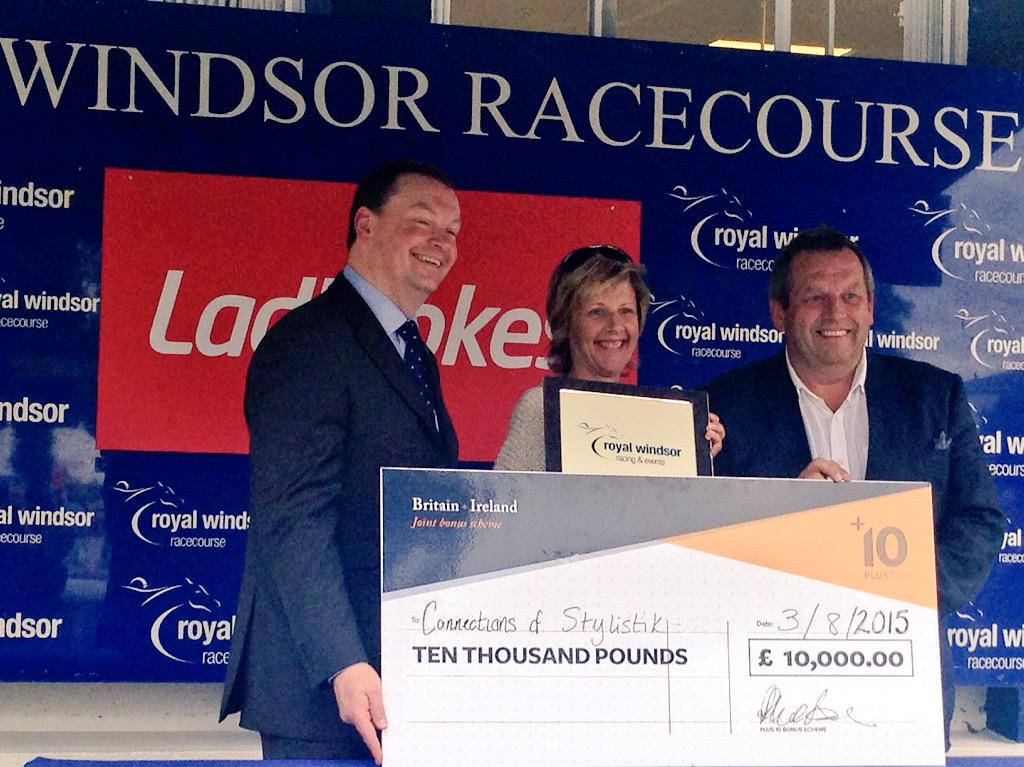 WindsorRaces's tweet photo. Congratulations to all connections of Stylistik - winner of the Maiden Fillies @Plus10Bonus race #bonus #WINNING http://t.co/z7Puxdn2FA