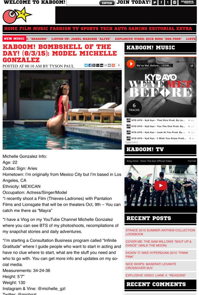 michgzl's tweet photo. Check out my Interview with @Kaboommagazine #BombshellOfTheDay and tweet me what you think! 💙 http://t.co/eUjetvIb5t