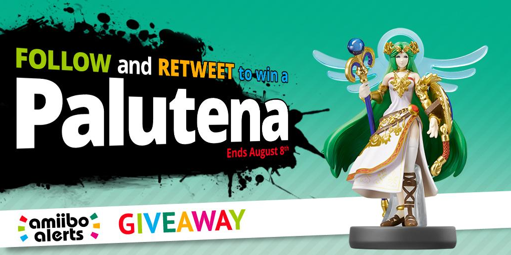 amiiboAlerts's tweet photo. GIVEAWAY | Don't forget to RT for your chance to win Palutena: https://t.co/4oGxW5Z4QI Ends 8/8! http://t.co/ZadcLdZPfu