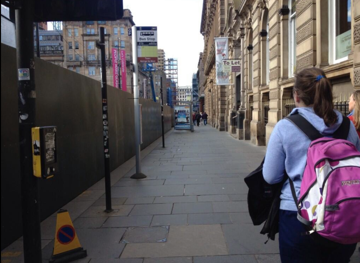 RestoreGeorgeSq's tweet photo. George Square – 'public space' that's routinely closed to public to make way for profit &amp; short-term shop footfall. http://t.co/zkVn4uyBPk