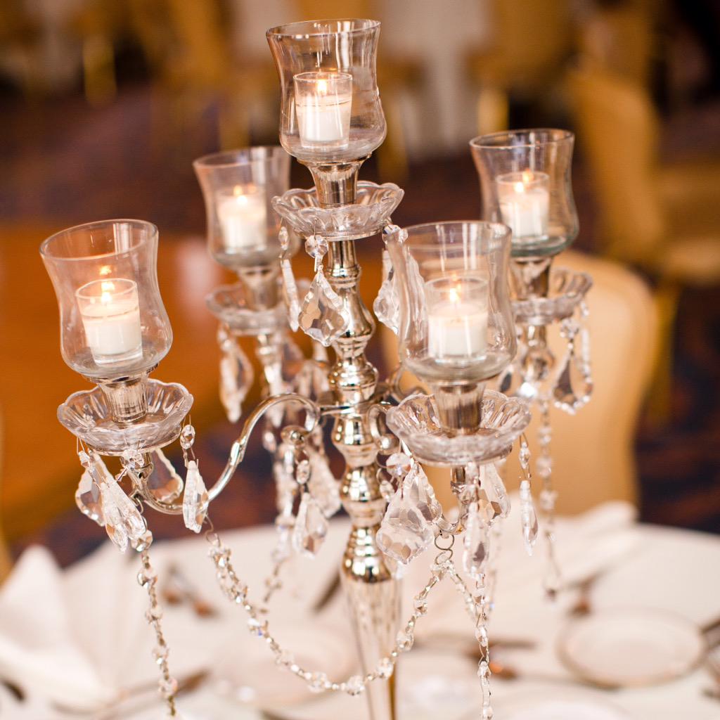 DesignGroupIndy's tweet photo. Unpacking our Silver Crystal Candelabras from last weekend's wedding &amp; getting them ready for this weekend's! http://t.co/lfIrE2bMha