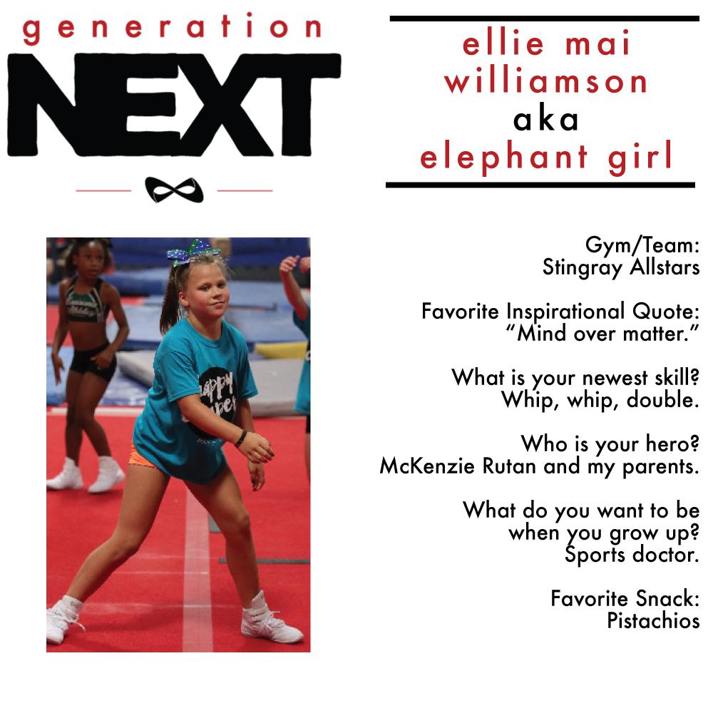 Nfinity's tweet photo. Meet Ellie Mai Williamson (@nfinitycheergrl)! #GetToKnowGenNext http://t.co/eWfoxHKFYU
