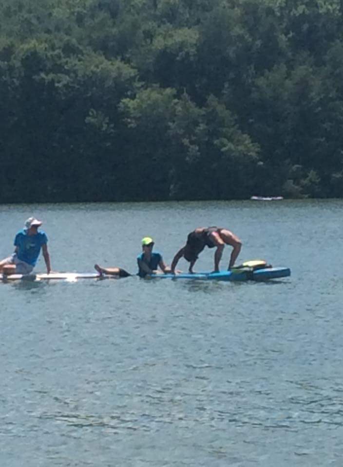 IDans5th's tweet photo. So much fun yesterday doing yoga on Lake Arthur. Thank you Natalie it was awesome! #llbeanods #yola #teaminfinityflow http://t.co/cx8ZDraS9J