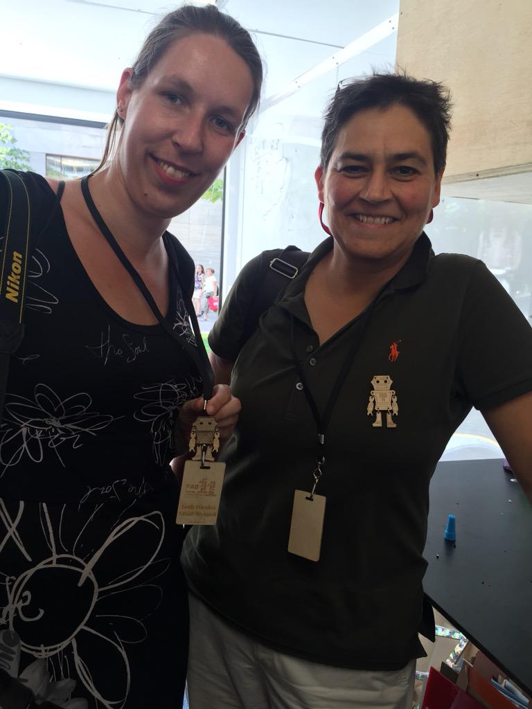 InfoFabEd's tweet photo. Come visit #MC2STEMHigh MOBILE FABLAB and make a cool robot clip/pin/keychain #fabfest #fab11 http://t.co/b5Q3FhdOMt