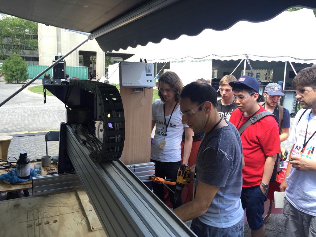 InfoFabEd's tweet photo. ShopBot being creativity used outside the @MC2STEMHigh mobile Fablab #fabfest #fab11 http://t.co/LkfYGtO3b0