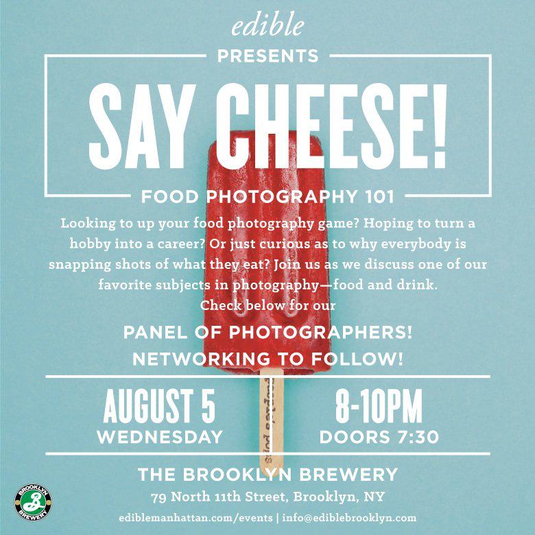 YelpBrooklyn's tweet photo. Up your food photography game w/ Say Cheese! Food Photography 101 @brooklynbrewery Wed 8/5 http://t.co/t1dWfN0TqJ http://t.co/WYemTjgSRi