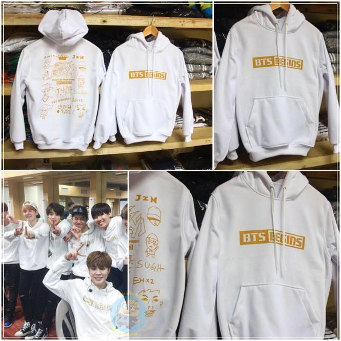 BTS BEGINS フーディ ホワイト BTS BEGINS フーディ ホワイト