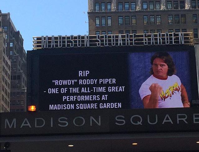 Madison Square Garden pays tribute to Roddy Piper