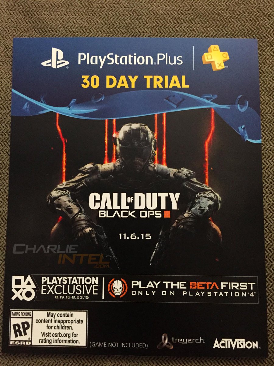 charlieINTEL's tweet image. RT + FOLLOW for a chance to win a 30 Day PS Plus CODE in 48 hours! Just in time for the #BlackOps3 Beta! #CIgiveaway