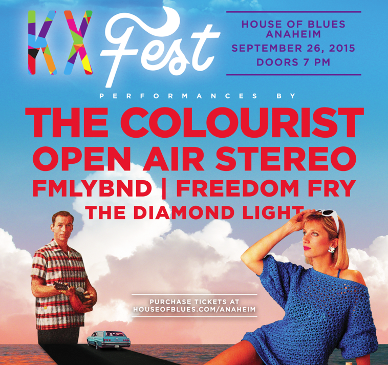 HOBAnaheim's tweet photo. JUST ANNOUNCED — #KXFest feat. @TheColourist w/ @OpenAirStereo &amp; more 9/26! Tix on sale 8/4 at http://t.co/tNwU5APPBa http://t.co/UKnYfsXsBa
