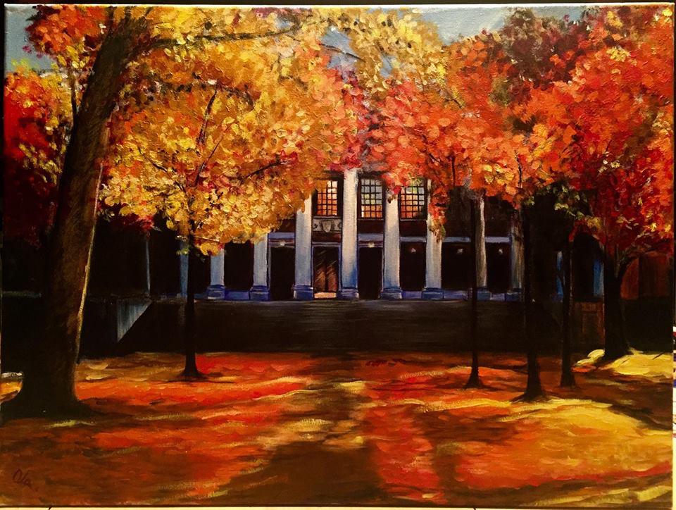 Only one month until school starts! We miss this beautiful campus. Here's Widener Library, drawn by our sister Ola.