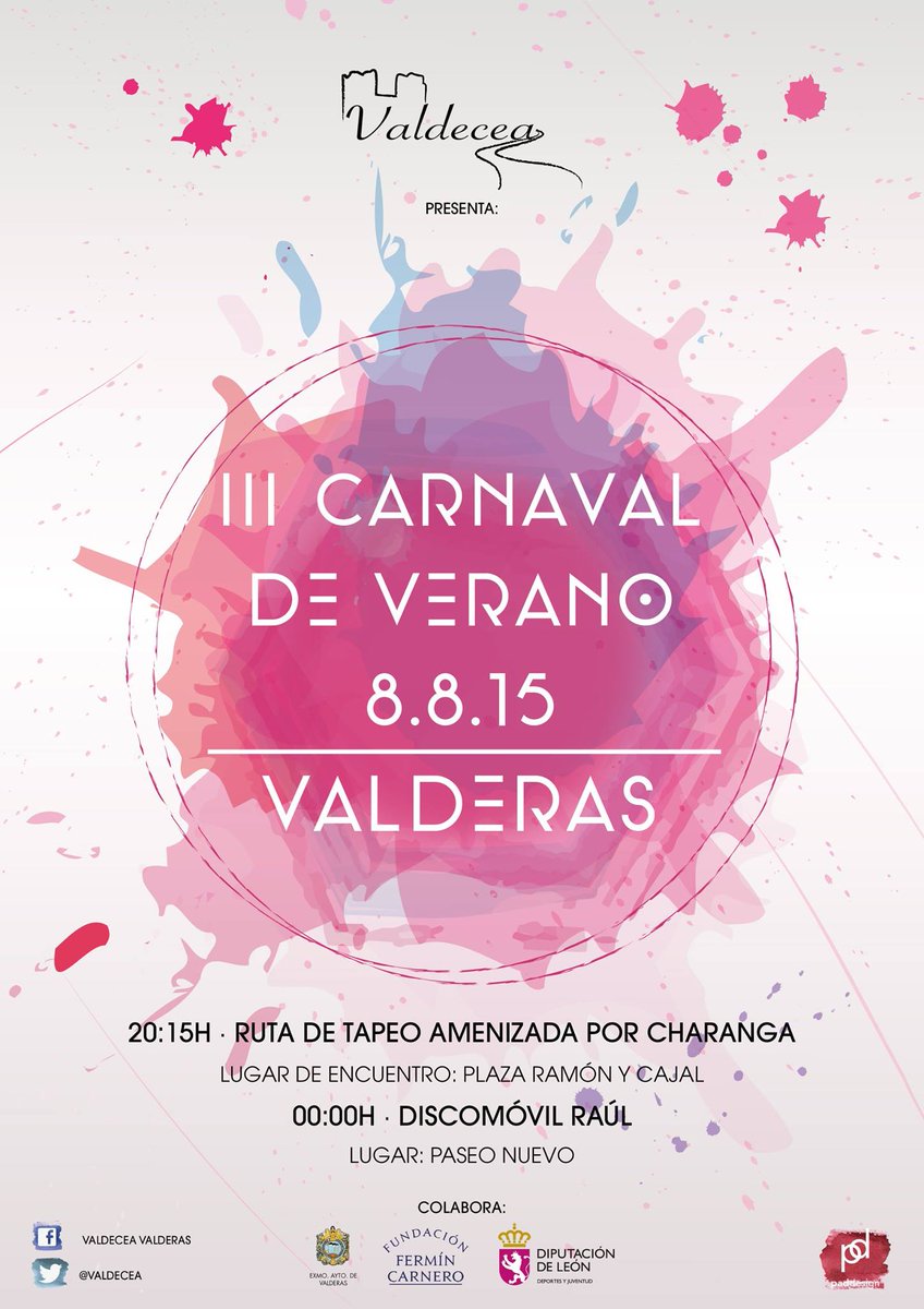 valdecea's tweet photo. Retuitea si ya sabes de qué te vas a disfrazar este sábado en el CARNAVAL DE VERANO de VALDERAS. RT ! ! !  RT ! ! ! http://t.co/EnuvWFN2Th