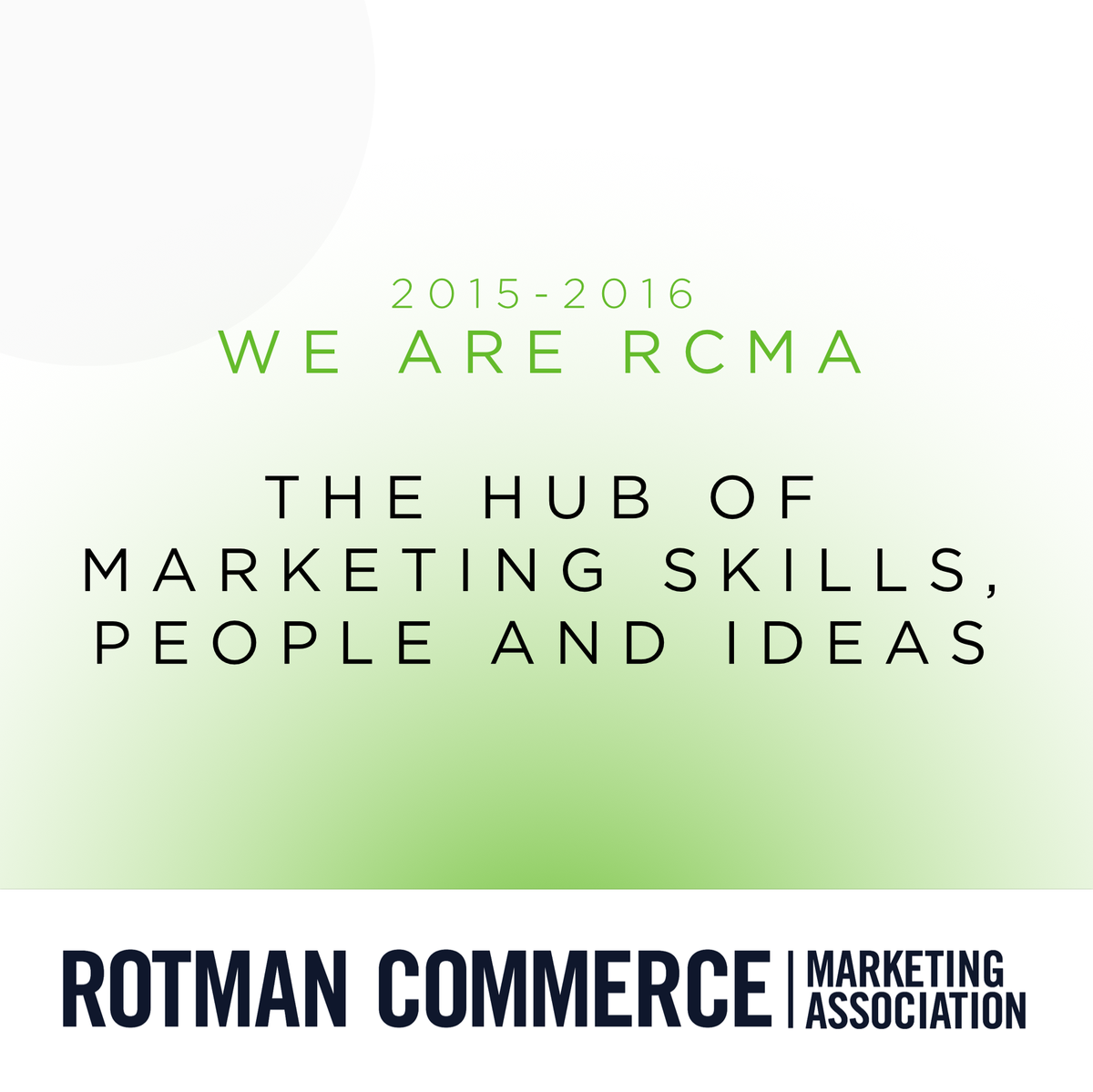 RCMAnews's tweet photo. WE ARE RCMA. We are the hub of marketing skills, people and ideas at @RotmanCommerce at the University of Toronto http://t.co/zhhL3WTGmu