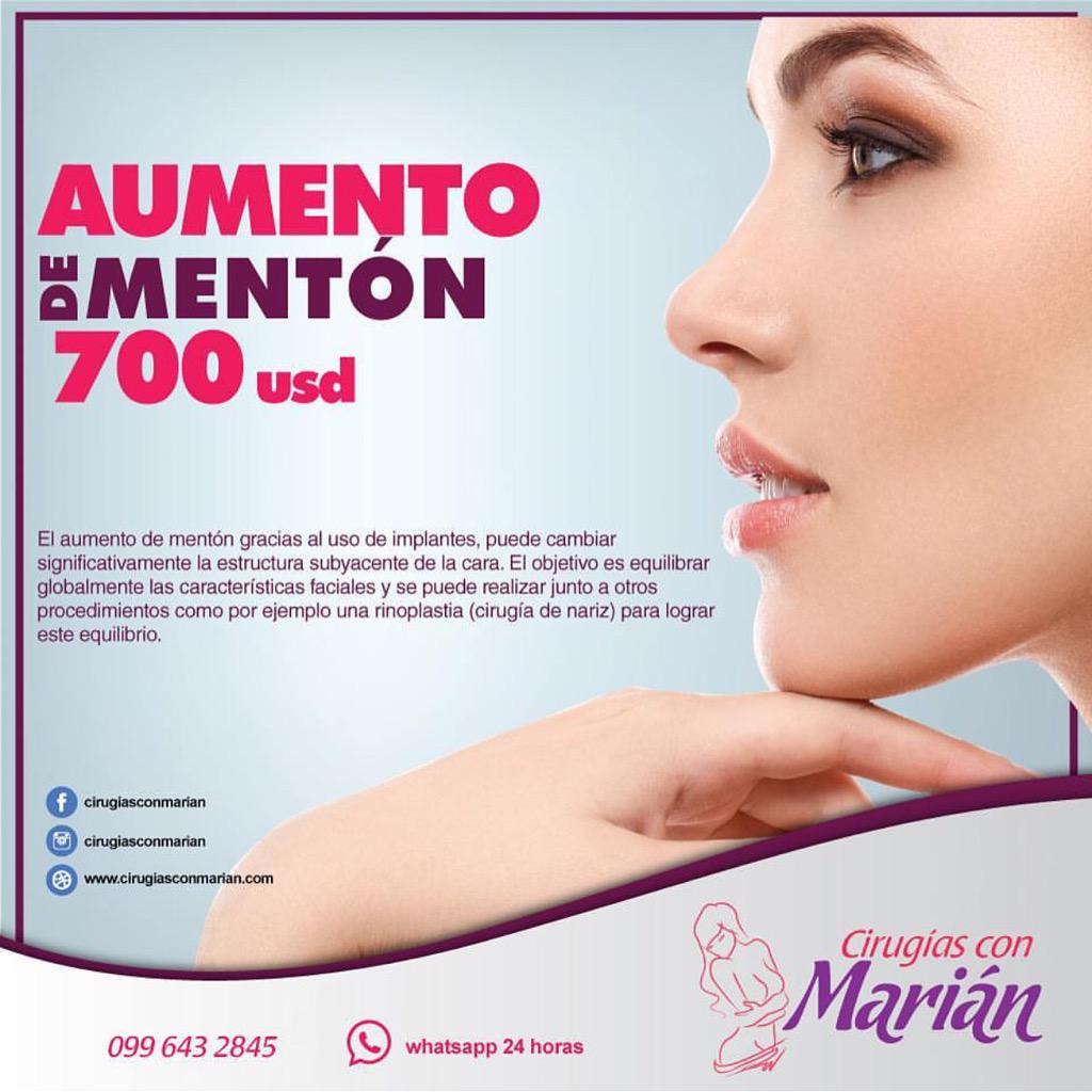 CirugiasM's tweet photo. Aumento de Menton por 700usd consúltanos a nuestro Whats app 0996432845 y recibe mas información http://t.co/4qMV6FF3PO