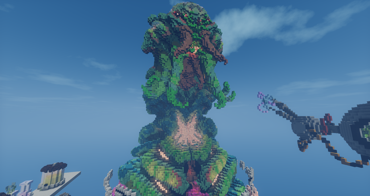 Jataka3's tweet image. Cthulhu creature I made for the second @Mineathon_Event contest!