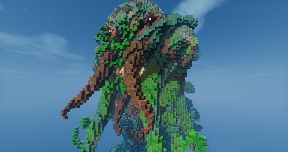 Jataka3's tweet image. Cthulhu creature I made for the second @Mineathon_Event contest!