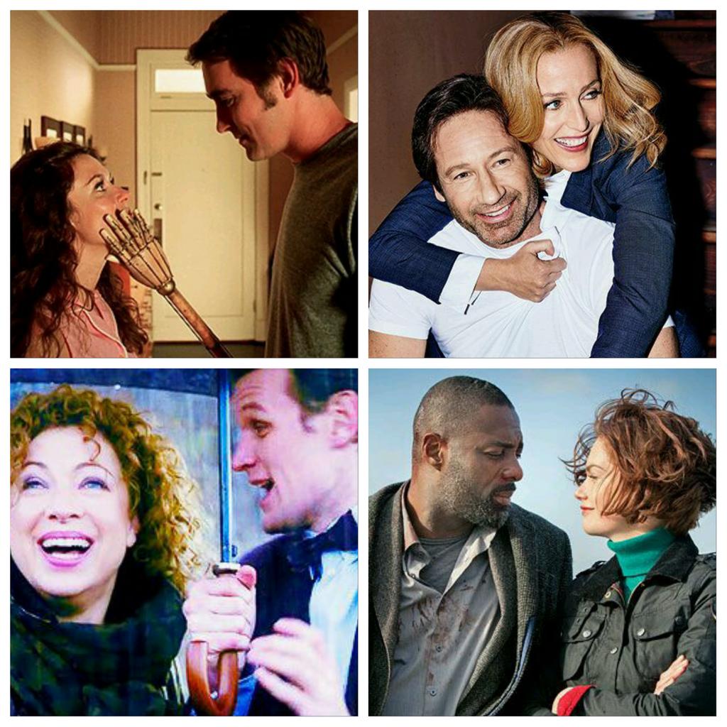 RnRZombieKid's tweet photo. Tagged by lovely @Elli_Arp! I couldn't just pick 3! #NedChuck #MulderScully #11River #LutherAlice #RossDemelza http://t.co/KRcAv7oF2n