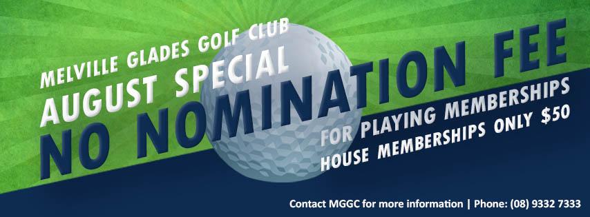 Pretty sweet deal from <a href="/melville_glades/">Melville Glades Golf</a> - pay no nomination in August! #Perth #Golf <a href="/GolfAust/">Golf Australia ⛳️</a>