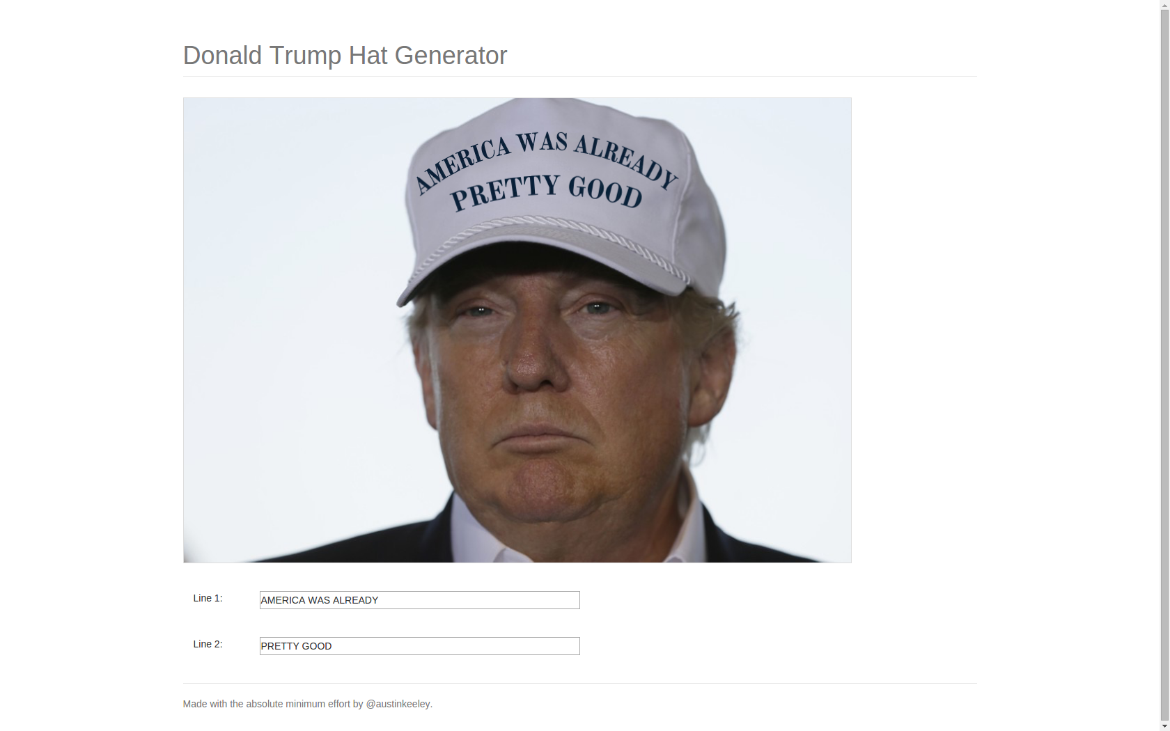 trump hat generator