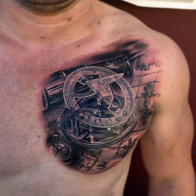 Wheel of Konarak Sundial by Sean OHara TattooNOW