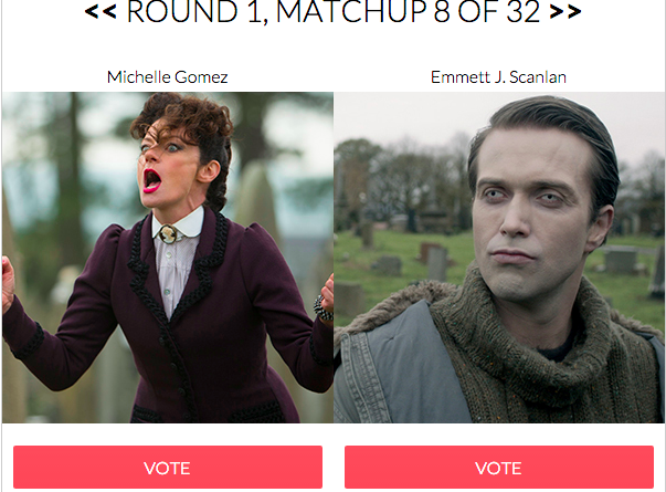 RadioTimes's tweet image. #SCIFICHAMPION ROUND 1: Michelle Gomez (#DoctorWho) vs @EmmettScanlan (#IntheFlesh)! Vote! radiotimes.com/scifichampion