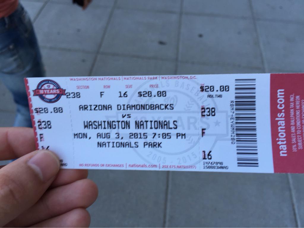Wedstrijd Arizona Diamondbacks - Washington Nationals kijken! #washingtondc