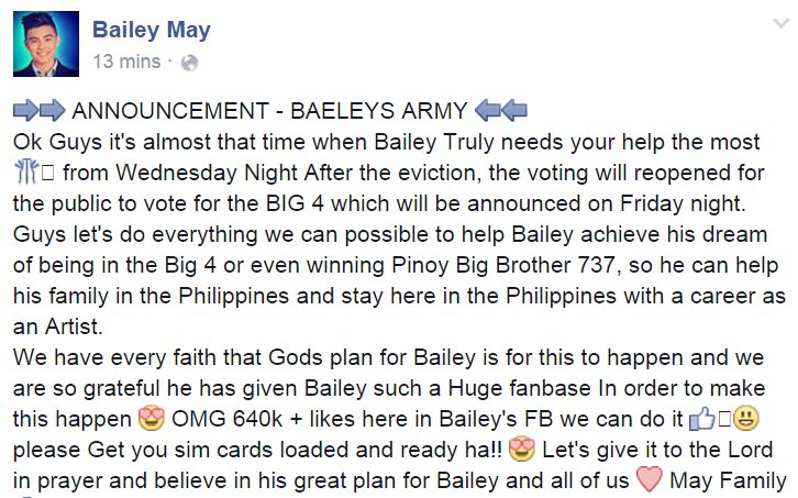 imbaileymay's tweet photo. ATTENTION:
Text voting for BIG 4 will start on Wednesday,after eviction night!
Help Bailey win this!🙏 -May Family http://t.co/ibNXw5fiZJ