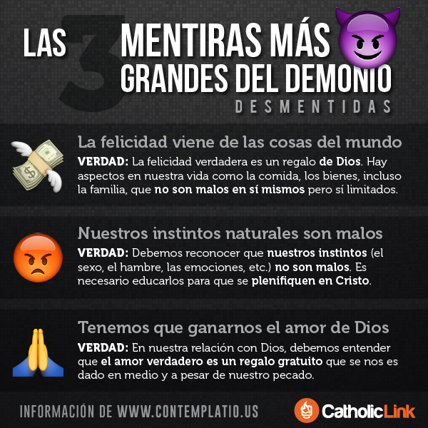 Catholic Link on Twitter: "Las 3 mentiras más grandes del demonio  (Desmentidas) http://t.co/bLG5eH6HE3" / Twitter