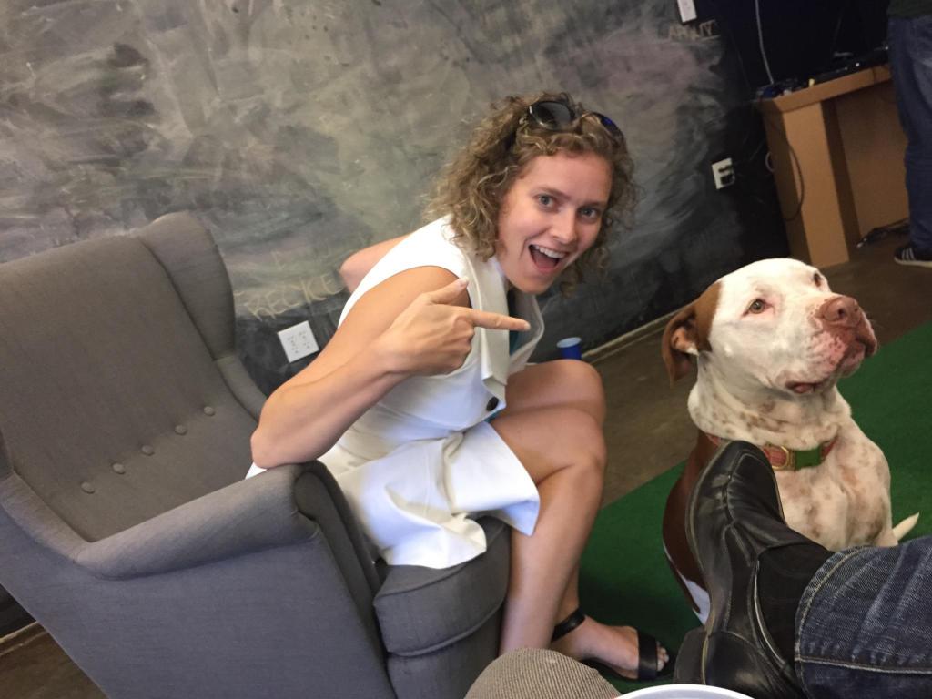 christyharner's tweet image. Office dog at @lootsie in Culver city. Loving our LA startup tour! #binaryventures