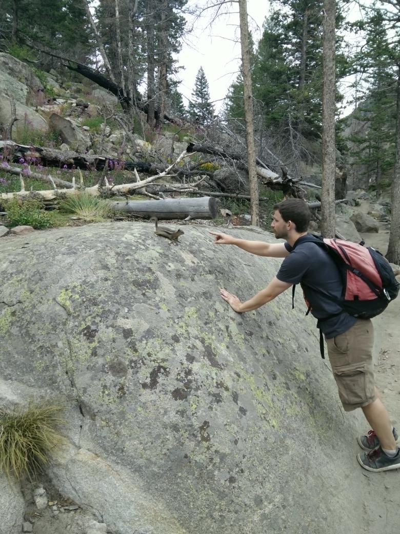 Eric_Blanchard's tweet photo. @Union_Ultimate #ChipmunkWhisperer The fattest chipmunk in the woods came and touched my finger. http://t.co/OwJcf2sC5j