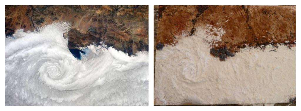 Sweapea22's tweet photo. When creativity and flour isn't enough, you've got to make photos out of food. #spaceart @Cmdr_Hadfield @gishwhes http://t.co/AsbaKzIZai