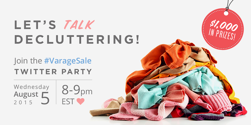 Listen2Lena's tweet photo. Hands up if you love a good #VarageSale! Join our Twitter Party Wed night at 8pm EDT! http://t.co/vlQXjiLUxG #ONonly http://t.co/dLPwuCMlPt