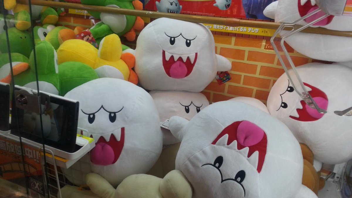 アミューズファクトリーaxe 新着プライズ ありますよ マリオのヨッシーの隣に 敵キャラ のはずのテレサが入っておりますｗテレサも人気ですよね サイズもでっかいですｗ恥ずかしがり屋テレサ可愛い ゲーセン プライズ 難波 大阪 Http T