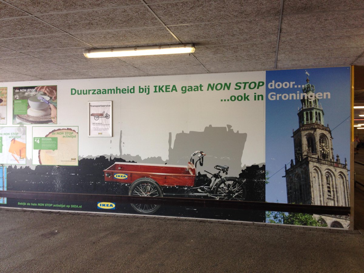 Kevincc's tweet image. Big box by bike in #groningen. Back home I'd love to be able to rent a €3.5 bakfiets for my delivery needs #pccams