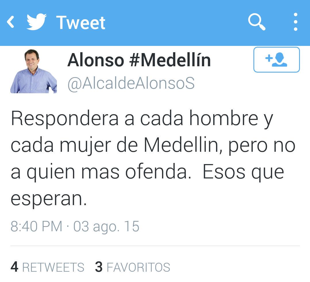 MigueAQuintero's tweet photo. ¿Qué es más triste?¿La mala ortografía, o el número de retweets de Alonso Salazar? #PartidoVerdeInmoral http://t.co/L1pG1yVeaa