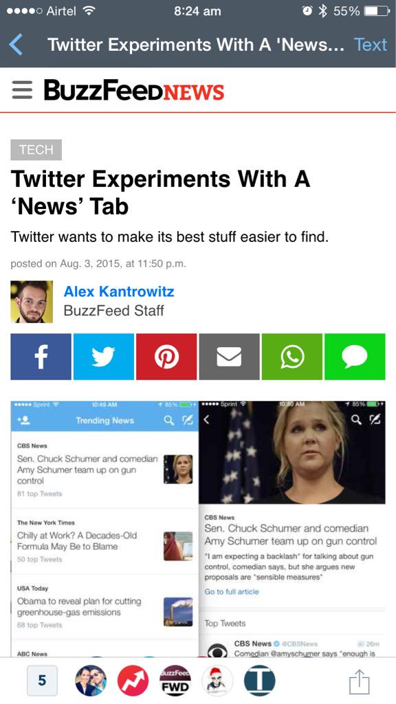 Incredible that am reading about a Twitter News tab..on @nuzzle at a @buzzfeed blog
nzzl.us/Toy4fOV
#irony