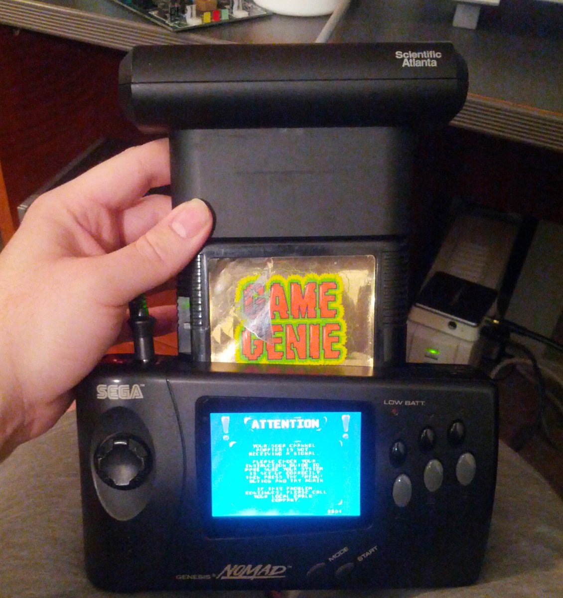 Karl Avestal Jhamby On A Related Note Yes The Sega Channel Works In The Nomad After You Add A Game Genie As A Spacer Http T Co Noswvaetl6