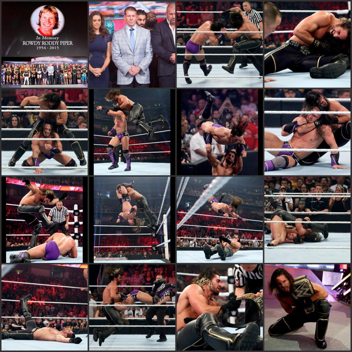 RollinationArmy's tweet photo. Some #RollinsvsNeville  and some from the little moment for "HotRod" http://t.co/xfXYV082PH