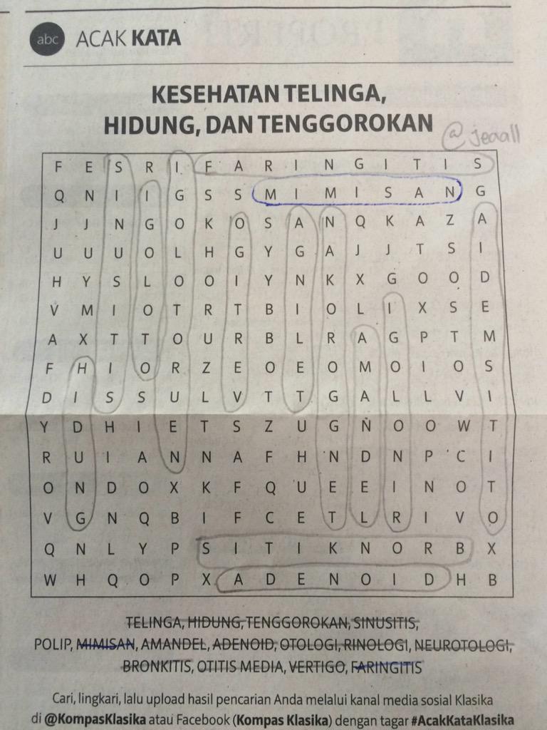jeaall's tweet photo. @KompasKlasika #AcakKataKlasika Selasa, 4 Agustus 2015 #Klasika2 http://t.co/yMNPP82qzB